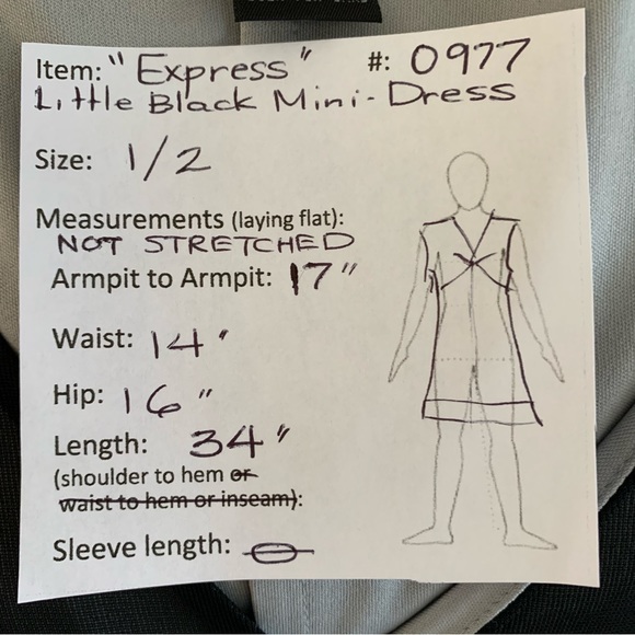 🔥5/$20🔥 “Express” Little Black Dress size XS - Picture 12 of 12